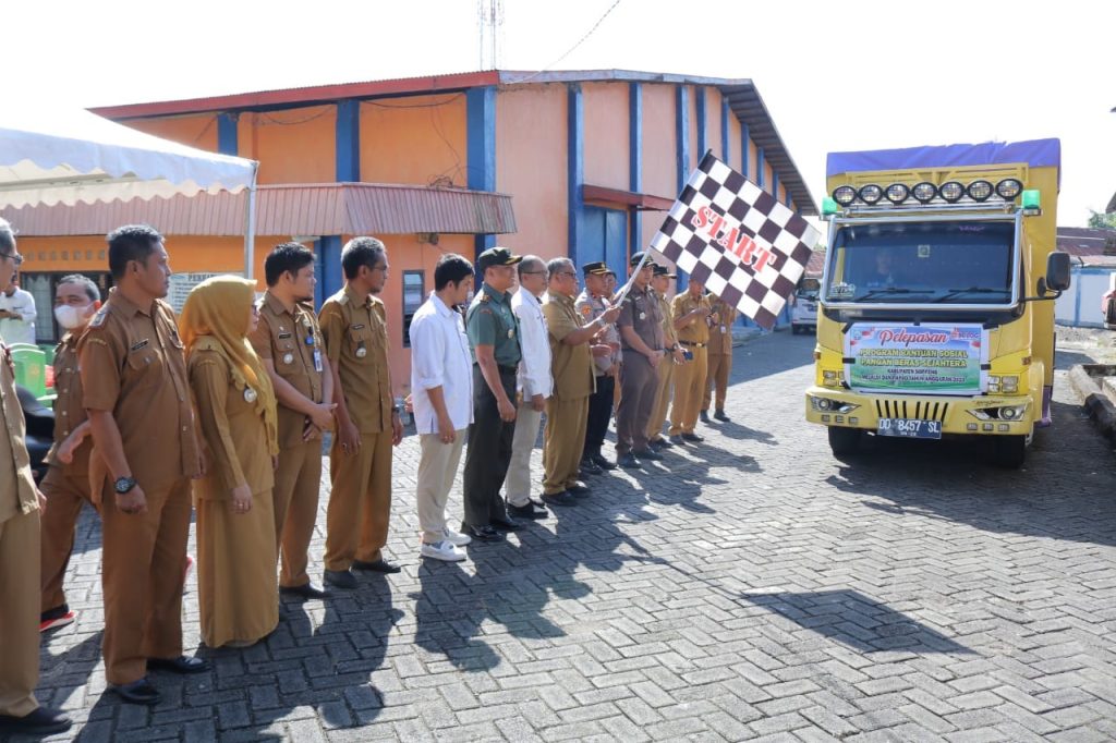 Dinsos Soppeng Bekerjasama Bulog Launching Program BSP Rastra Dana APBD Tahun 2023