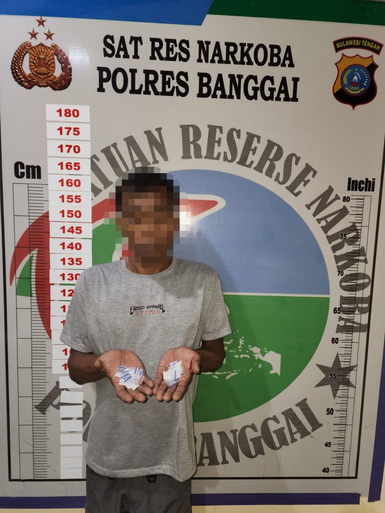 Kasat Narkoba Polres Banggai Pimpin Penangkapan Terduga Bandar di Toili
