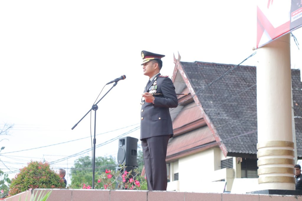 Kapolres Soppeng Pimpin Upacara Peringatan Hari Bhayangkara ke 77