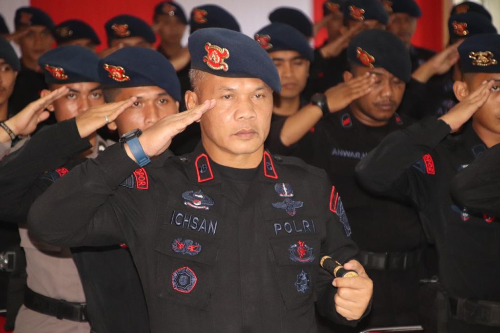 HUT Bhayangkara Ke-77, Danyon Ichsan Tegaskan Brimob Bone Siap Amankan Pemilu 2024