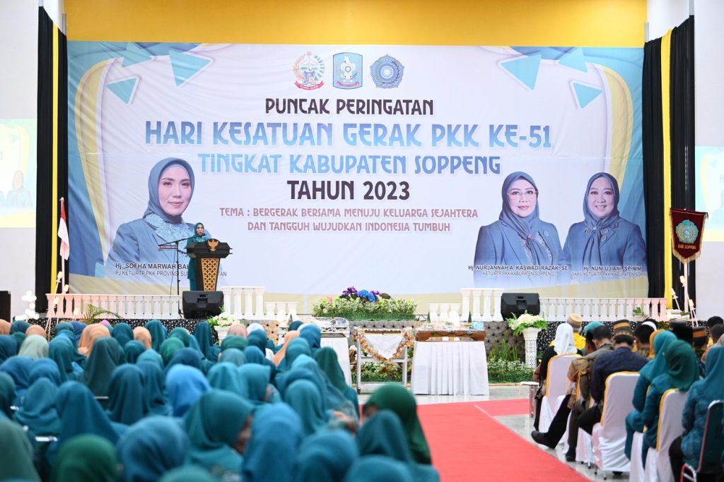 Hadiri Peringatan HKG-PKK Ke-51 Kabupaten Soppeng, Pj Ketua TP PKK Provinsi Sulsel Tekankan Ini