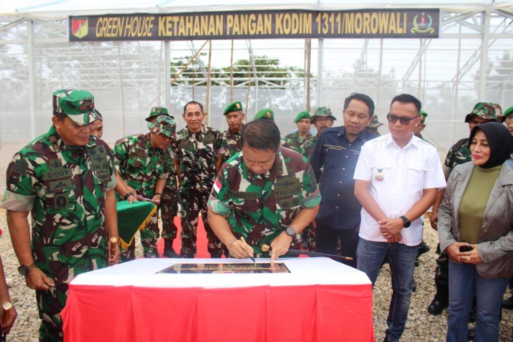 Peresmian Green House Ketahanan Pangan Kodim 1311/Morowali oleh Pangdam XIII/Mdk, Danrem 132/Tadulako dihadiri Oleh Forkopimda Morowali dan Morowali Utara