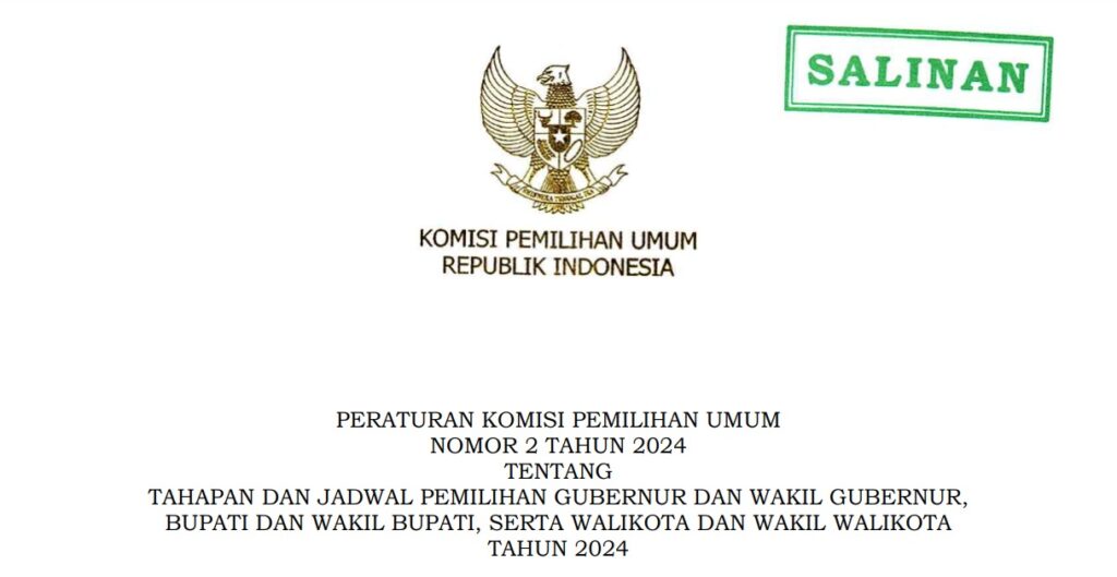 KPU Tetapkan Jadwal Pilkada Serentak pada 27 November 2024