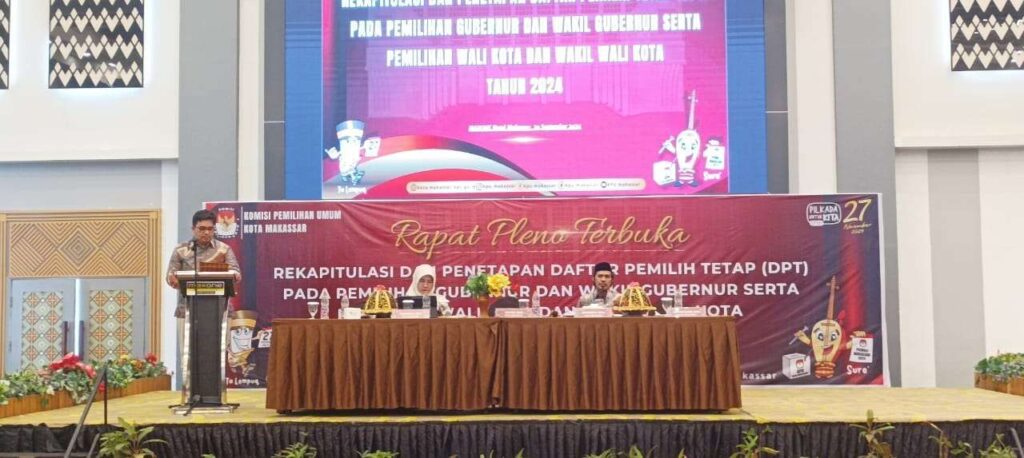 KPU Makassar Tetapkan DPT 1,037.164 di Pilkada 2024