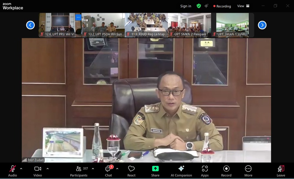 5 Arahan Pj Gubernur Prof Zudan Kepada Seluruh OPD Lingkup Pemprov Sulsel