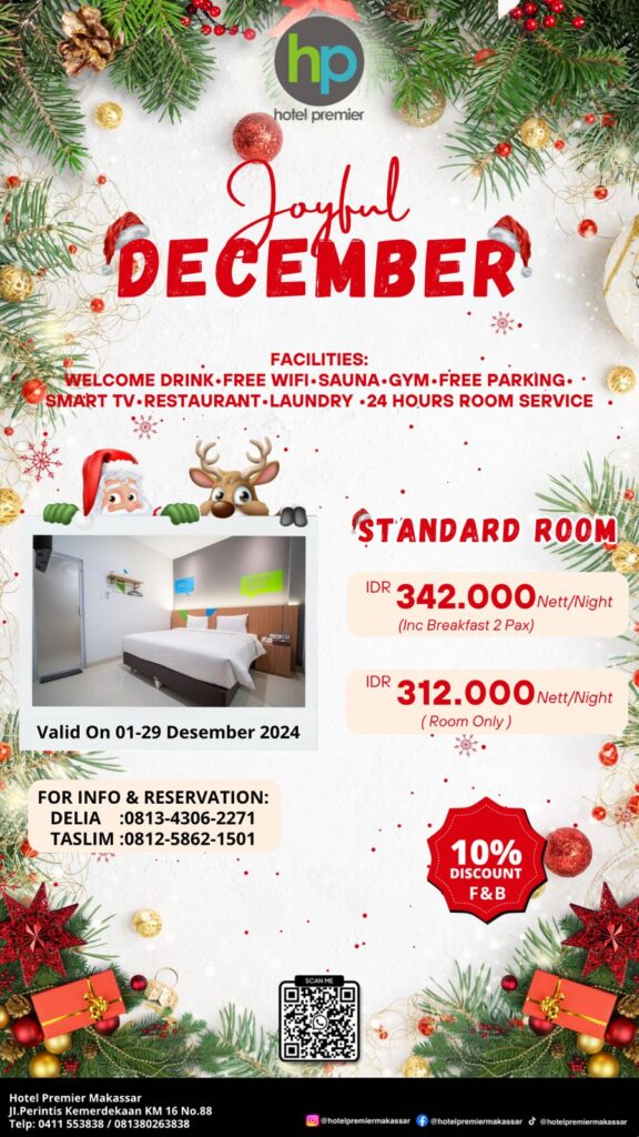 Hotel Premier Makassar Hadirkan Promo Spesial “Joyful December”