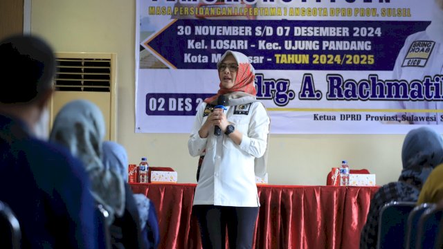 Ketua DPRD Sulsel, Andi Rachmatik Dewi Gelar Reses