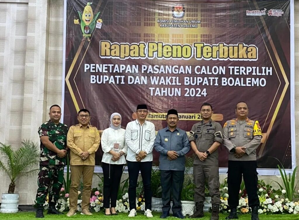 Dandim Boalemo Hadiri Langsung Rapat Pleno Terbuka Penetapan Pasangan Calon Terpilih Bupati dan Wakil Bupati Boalemo Tahun 2024
