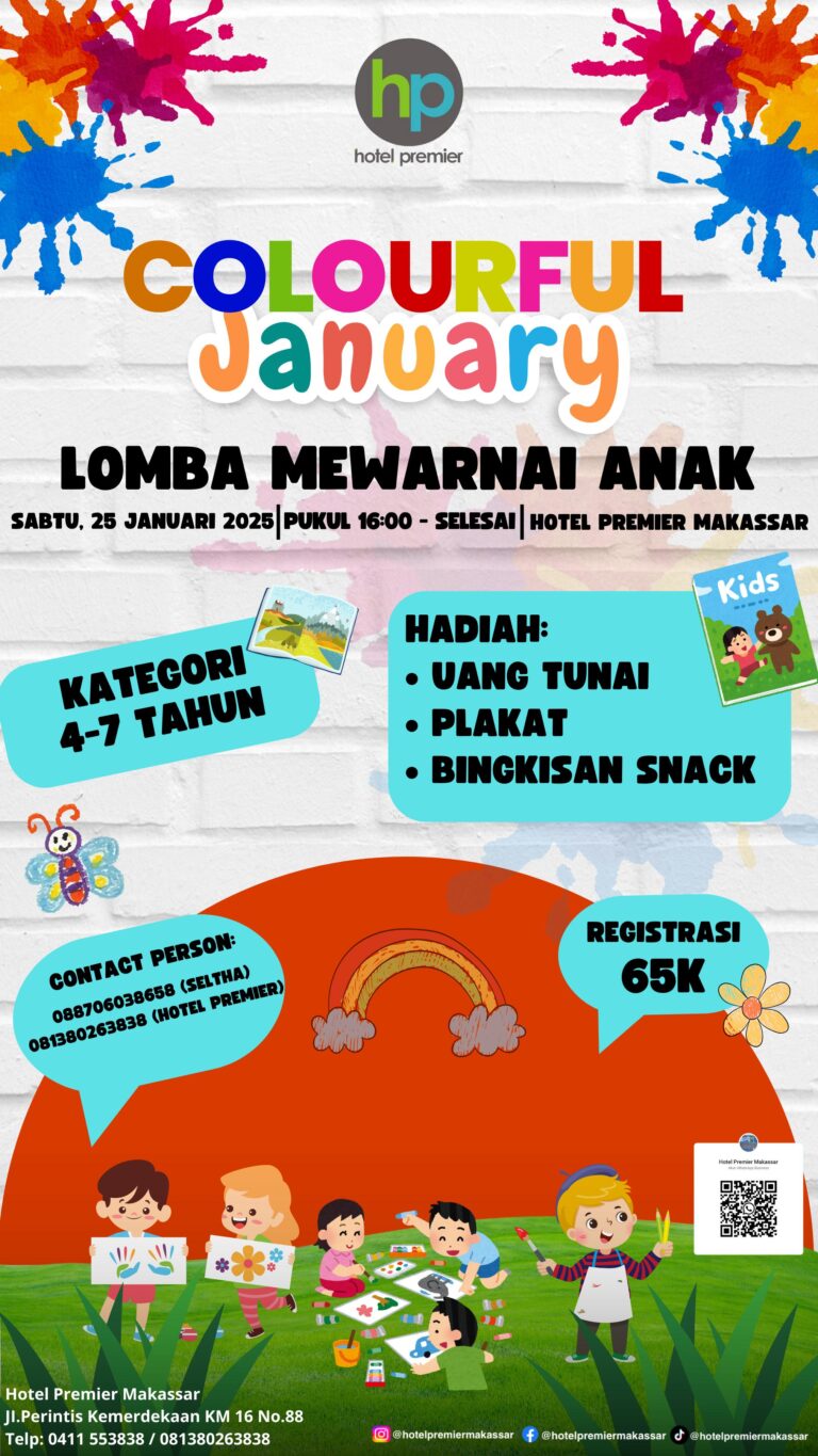 Hotel Premier Makassar Akan Menggelar Lomba Mewarnai Anak