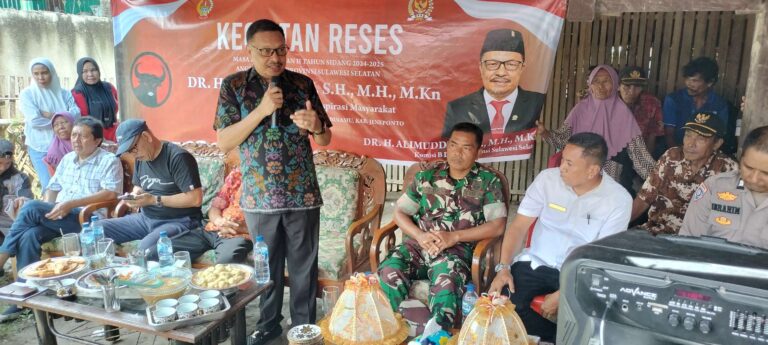 Anggota DPRD Provinsi Sulsel Alimuddin Gelar Reses di Parappa Jeneponto