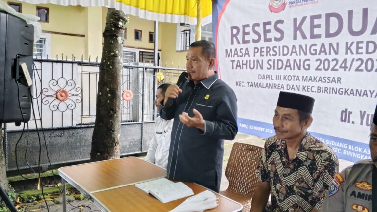 Anggota DPRD Makassar Yulius Reses Kedua di Kelurahan Sudiang