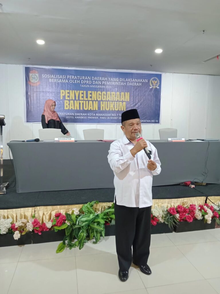Anggota DPRD Makassar Yulius Gelar Sosper Tentang Penyelenggaraan Bantuan Hukum