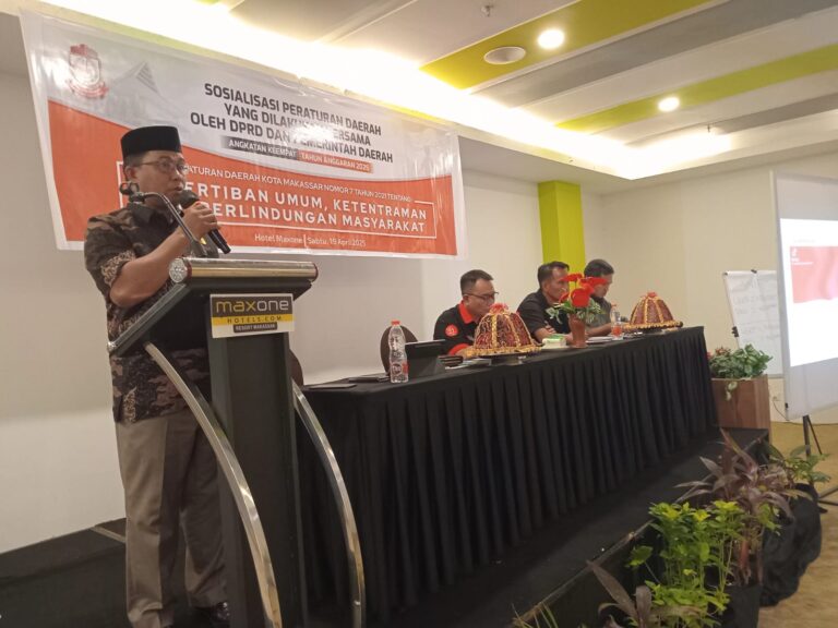 Anggota DPRD Makassar Hartono Gelar Sosper Nomor 7 Tahun 2021