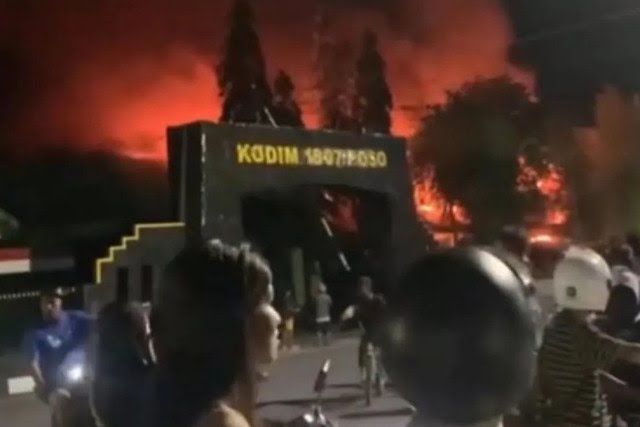 Markas Kodim 1307 Poso Kebakaran, TNI Pastikan Senjata dan Amunisi Aman