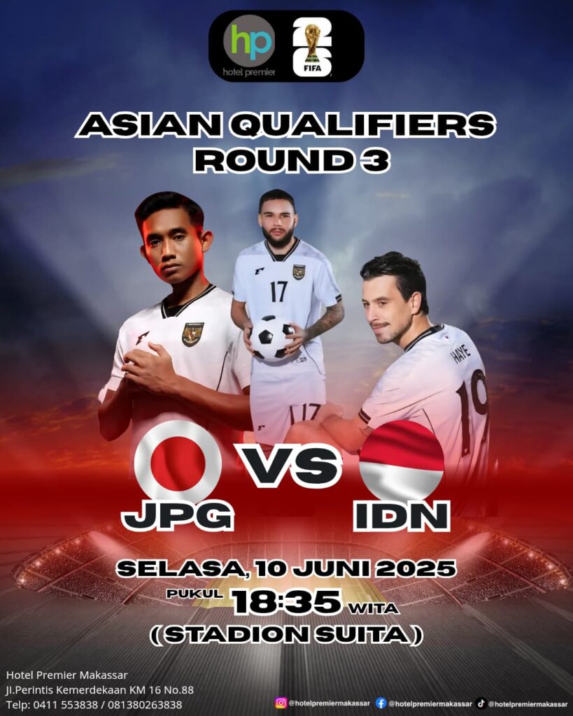 Nobar Jepang vs Indonesia, Hotel Premier Makassar Tempatnya