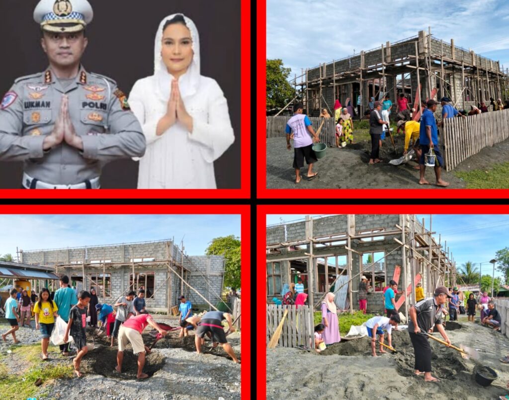 Panitia Pembangunan Mesjid Al ikhlas Ucapkan Terimakasih Kepada Dirlantas Polda Gorontalo Atas Bantuannya