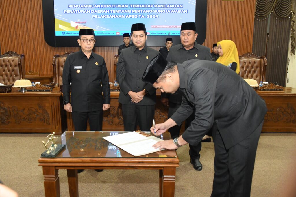 DPRD Soppeng Setujui Ranperda Pertanggungjawaban Pelaksanaan APBD TA 2024