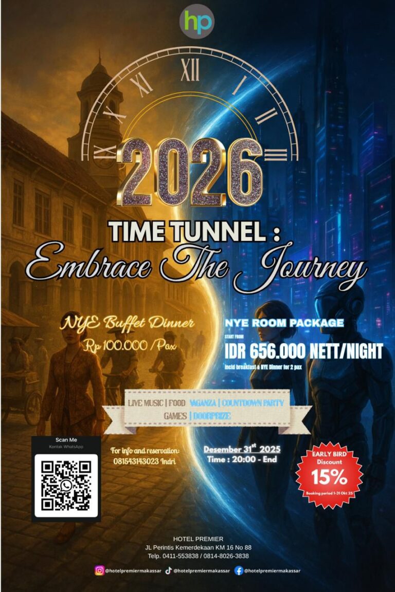 Sambut Tahun 2026, Hotel Premier Makassar Mengemas Acara Bertajuk ” Time Tunnel, Embrace the Journey”