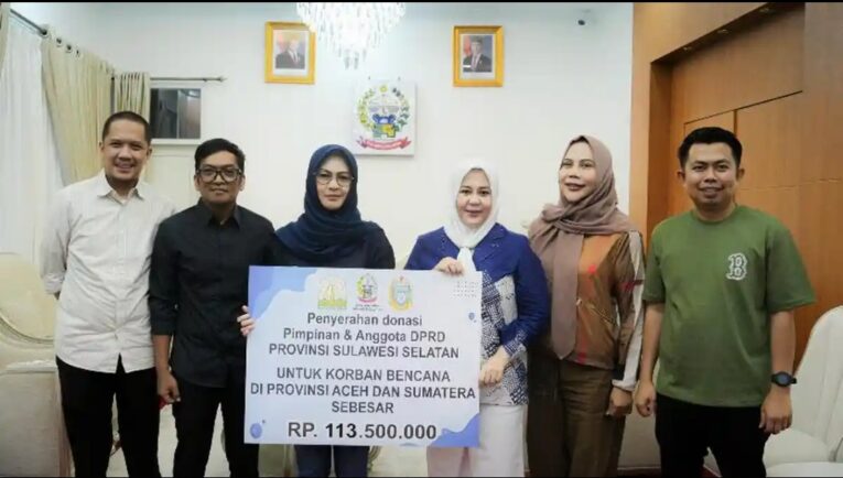 Anggota DPRD Sulsel Salurkan Donasi Rp113,5 Juta untuk Korban Bencana di Aceh, Sumbar, dan Sumut