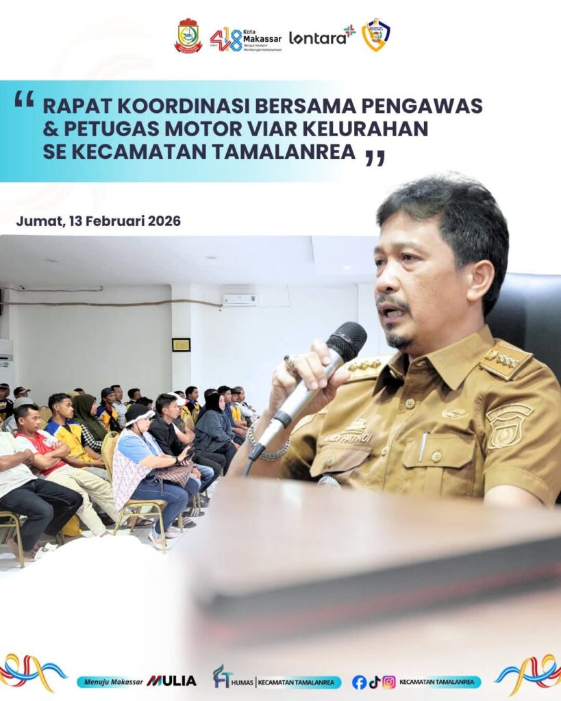 Camat Tamalanrea Pimpin Rakor Bersama Pengawas dan Petugas Motor Viar