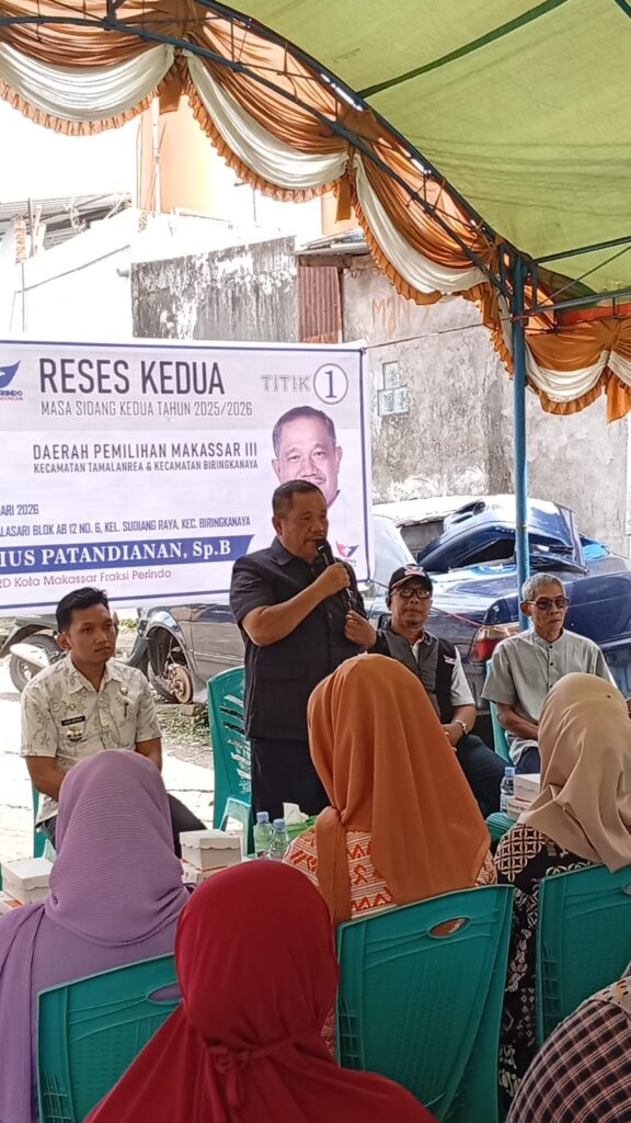 Anggota DPRD Makassar Yulius Patandianan Serap Aspirasi Warga Sudiang Raya