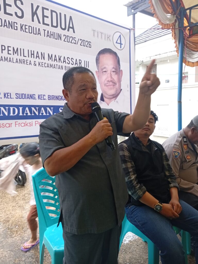 Anggota DPRD Makassar Yulius Gelar Reses di Kelurahan Sudiang