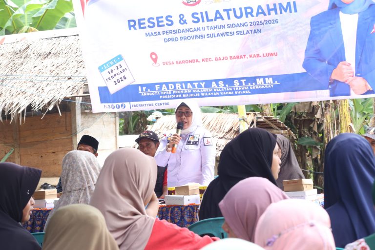 Anggota DPRD Sulsel Fadriaty AS Gelar Reses di Kecamatan Bajo Barat Kabupaten Luwu