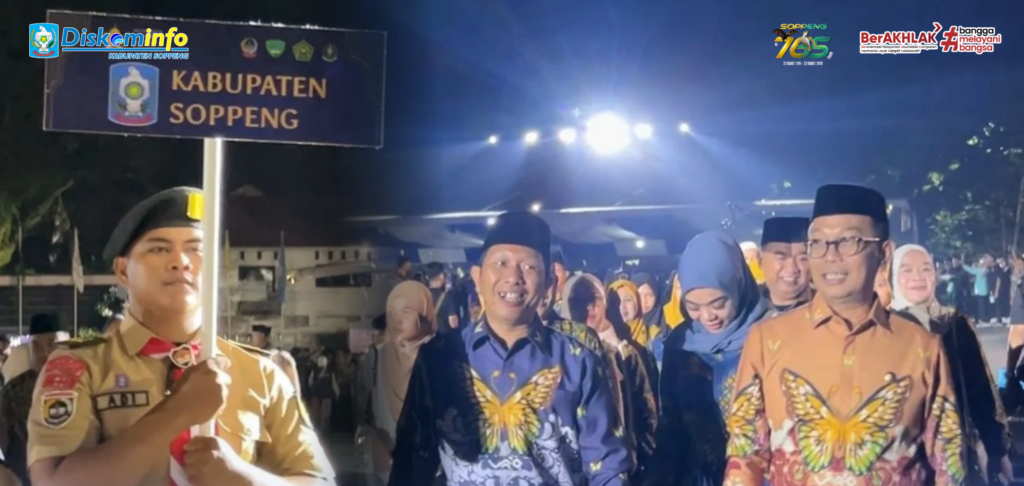 Semangati Kafilah, Bupati Soppeng Hadiri Pembukaan MTQ XXXIV