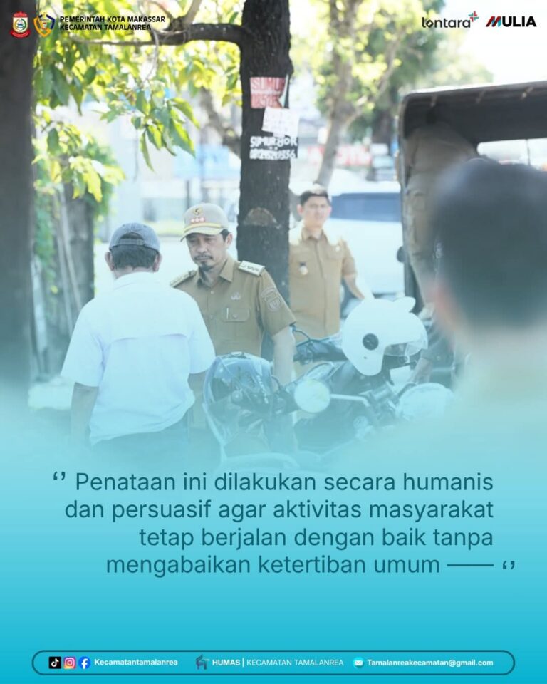 Usai Apel, Pemerintah Kecamatan Tamalanrea Tertibkan PK5 di Kelurahan Tamalanrea Indah