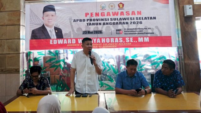 Gelar Pengawasan APBD, Anggota DPRD Sulsel Edward Horas Tegas Sampaikan Ini