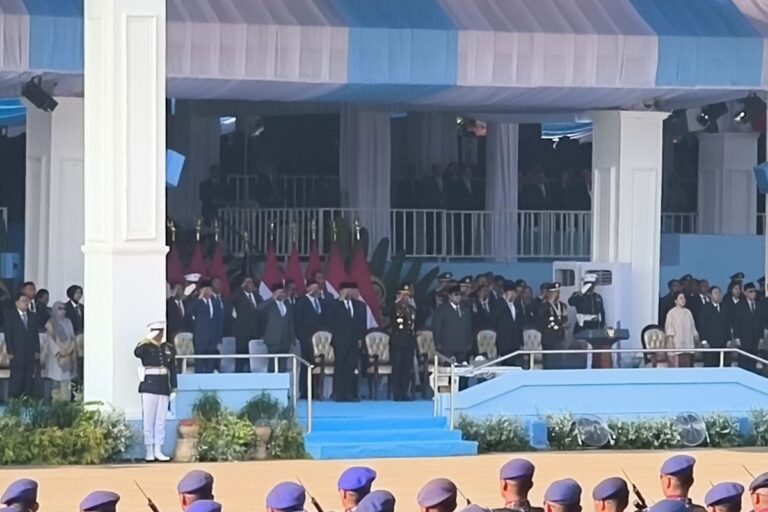 Prabowo Hadiri HUT Ke-80 Bhayangkara di Cikeas