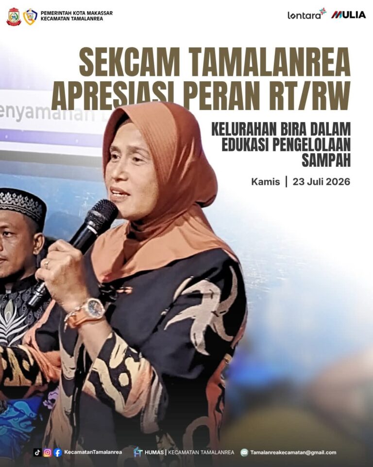 Sekcam Tamalanrea Hadiri Posko Gabungan RT/RW Kelurahan Bira