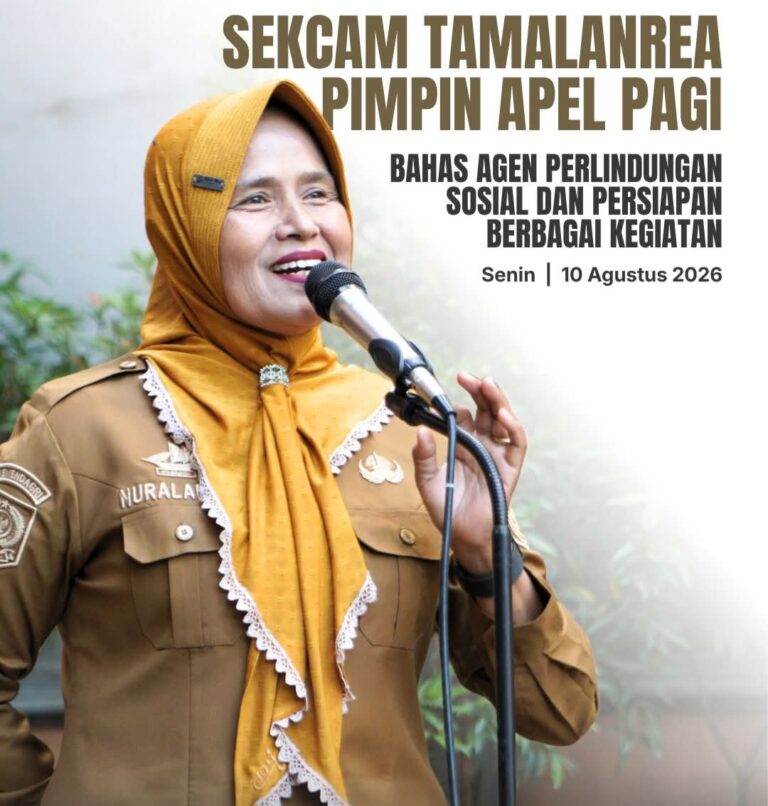 Sekcam Nuralam Pimpin Apel Pagi Lingkup Pemerintah Kecamatan Tamalanrea
