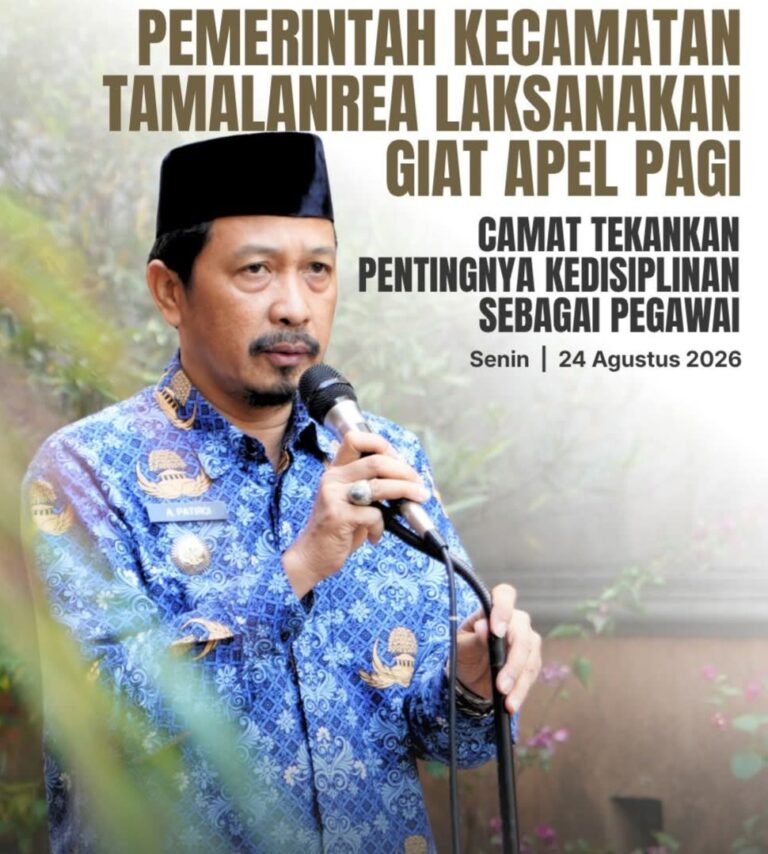 Camat Patiroi Pimpin Apel Pagi Lingkup Pemerintah Kecamatan Tamalanrea