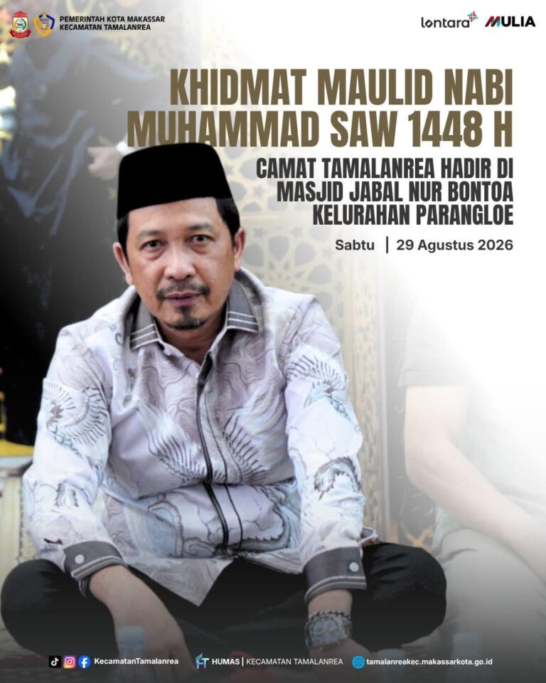 Camat Tamalanrea Hadiri Maulid di Masjid Jabal Nur Bontoa Kelurahan Parangloe