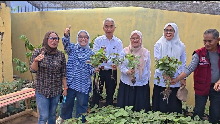 Panen Perdana Urban Farming di Kelurahan Pisang Selatan
