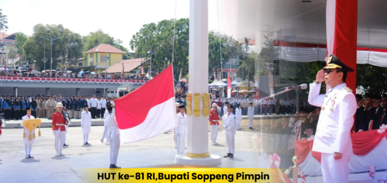 Peringati HUT ke-81 RI, Bupati Soppeng Pimpin Upacara Pengibaran Sang Merah Putih