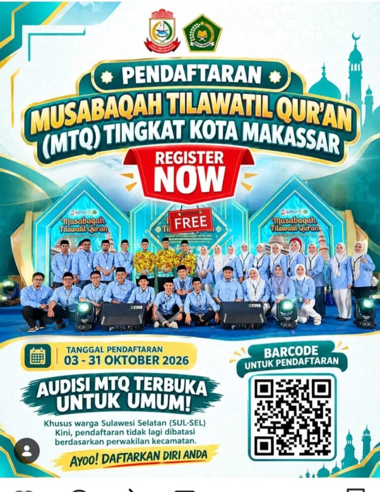 MTQ Makassar 2026 Hadir dengan Audisi Terbuka